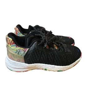 Nike LeBron 18 GS "James Gang" Black White Multicolor Sneaker 2.5Y